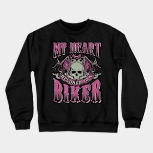 Biker Skull Crewneck Sweatshirt